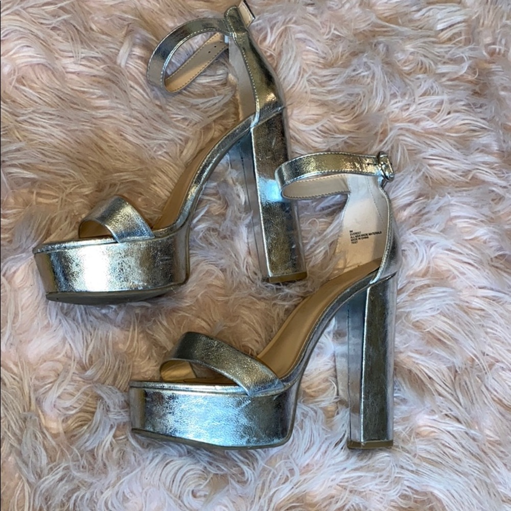 Silver Platform Sandals